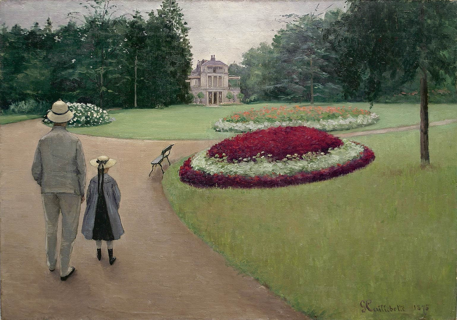 Le parc de la propriété Caillebotte à Yerres - Gustave Caillebotte, 1875